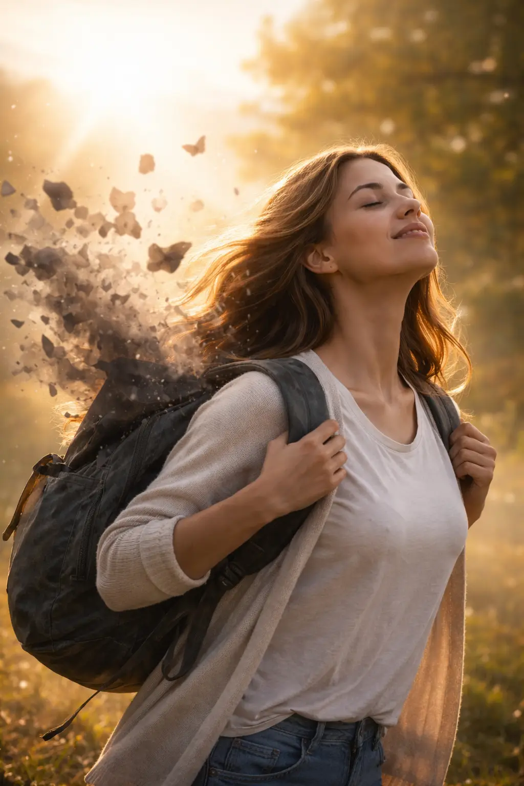 Woman feeling free